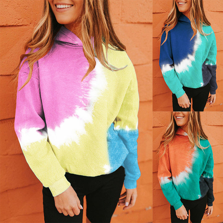 Sweat à capuche surdimensionné pour femmes avec un design tie-dye à la mode Levoire