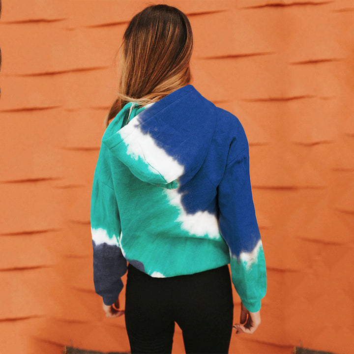 Sweat à capuche surdimensionné pour femmes avec un design tie-dye à la mode Levoire