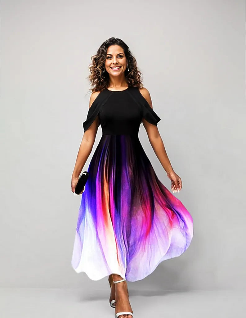 Levoire | Élégante Robe Midi À Manches Longues 2XL