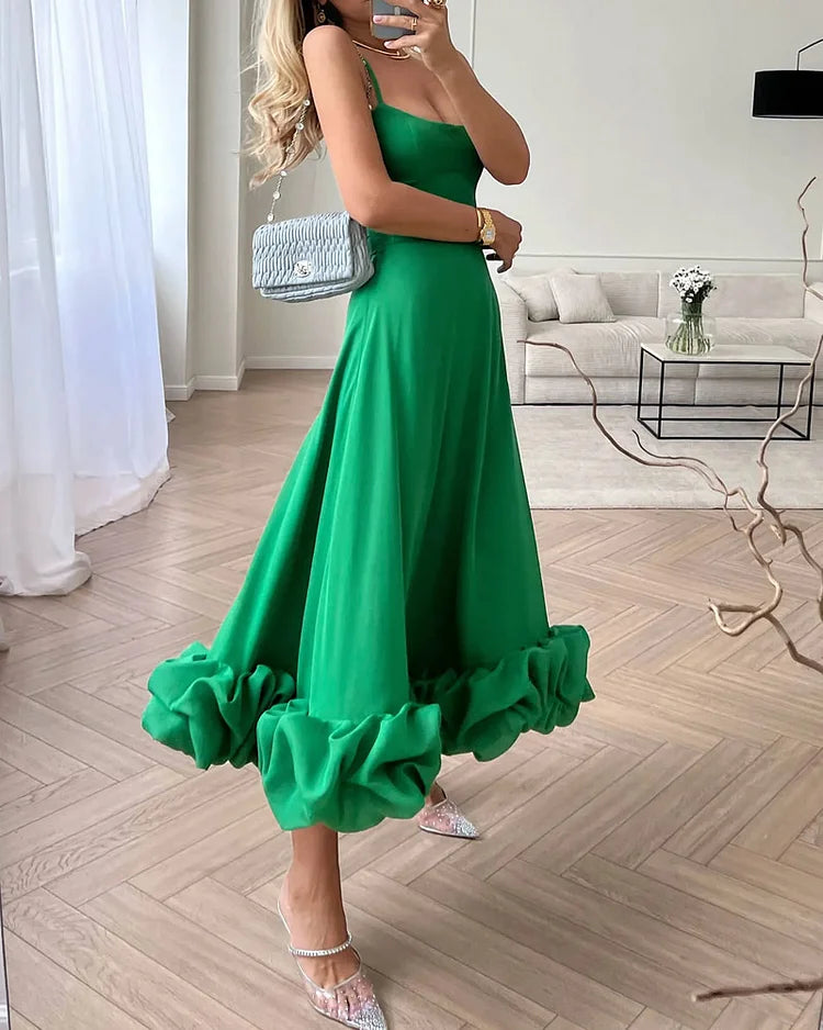 Levoire | Robe Unie Confortable Vert