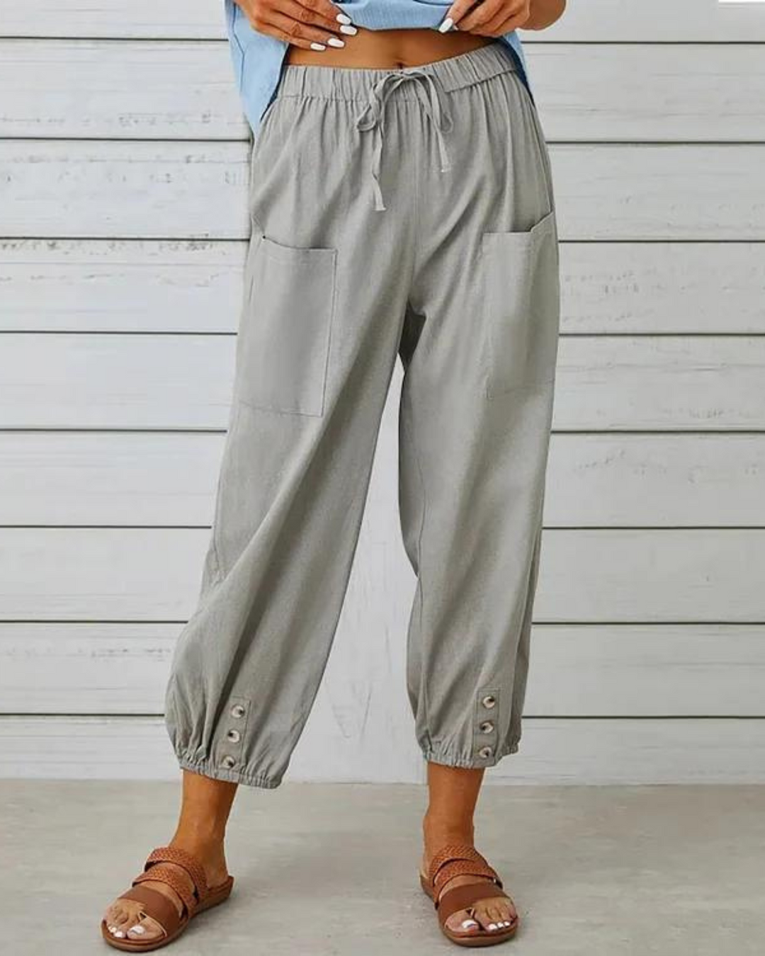 Levoire | Pantalon ample pour le quotidien Gris clair