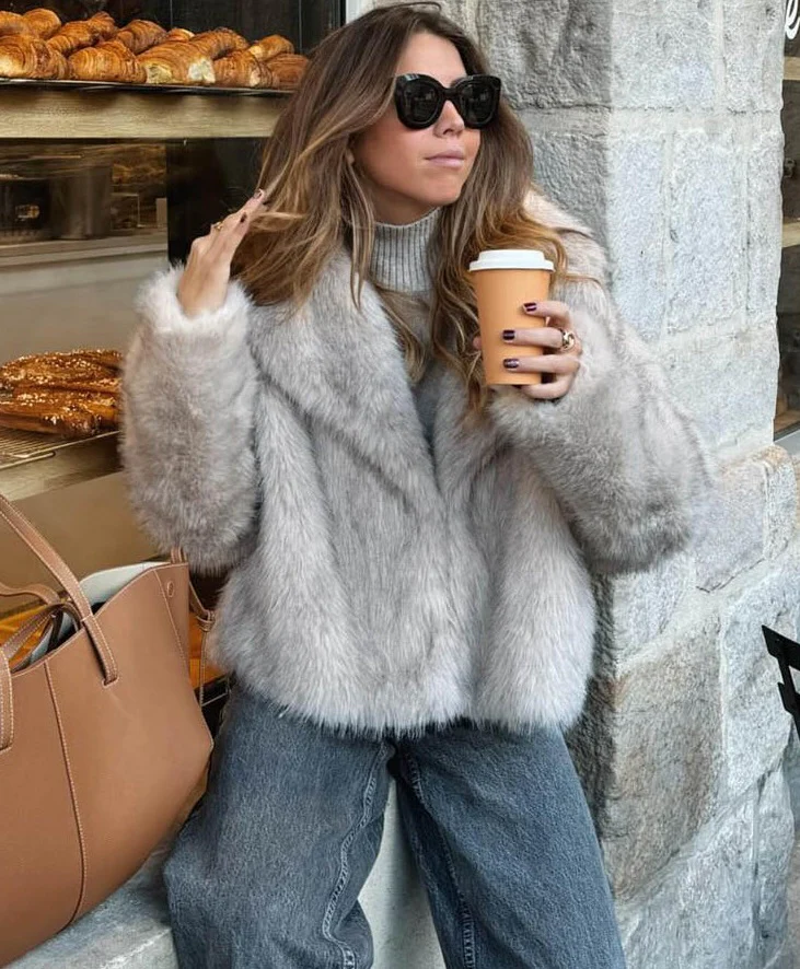 Levoire | Veste femme en simili cuir Gris (Il ne reste que 6 unités)