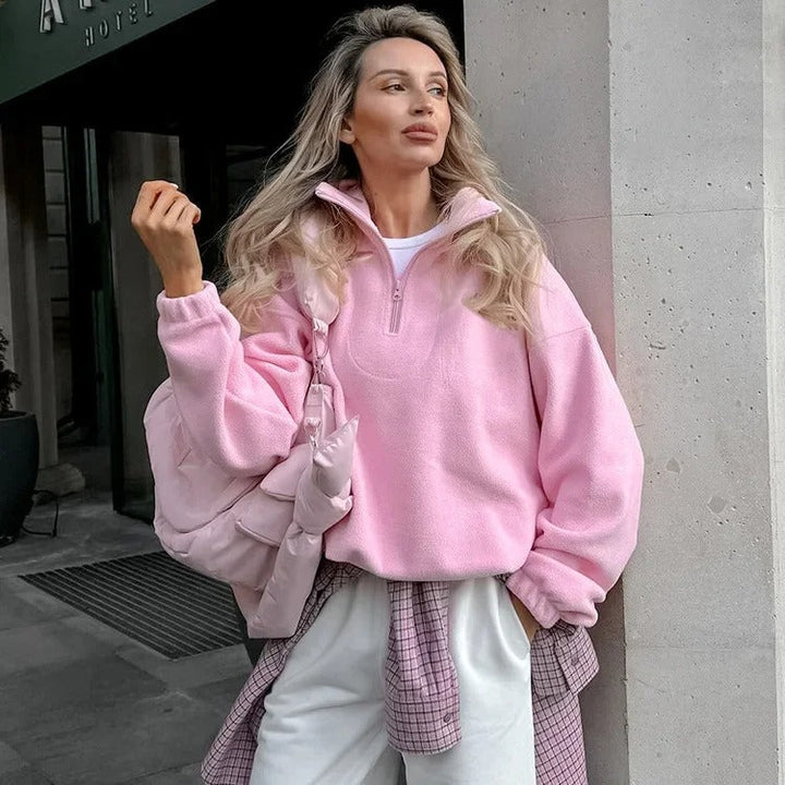 Levoire | Pull Fleece Avec Zip Court