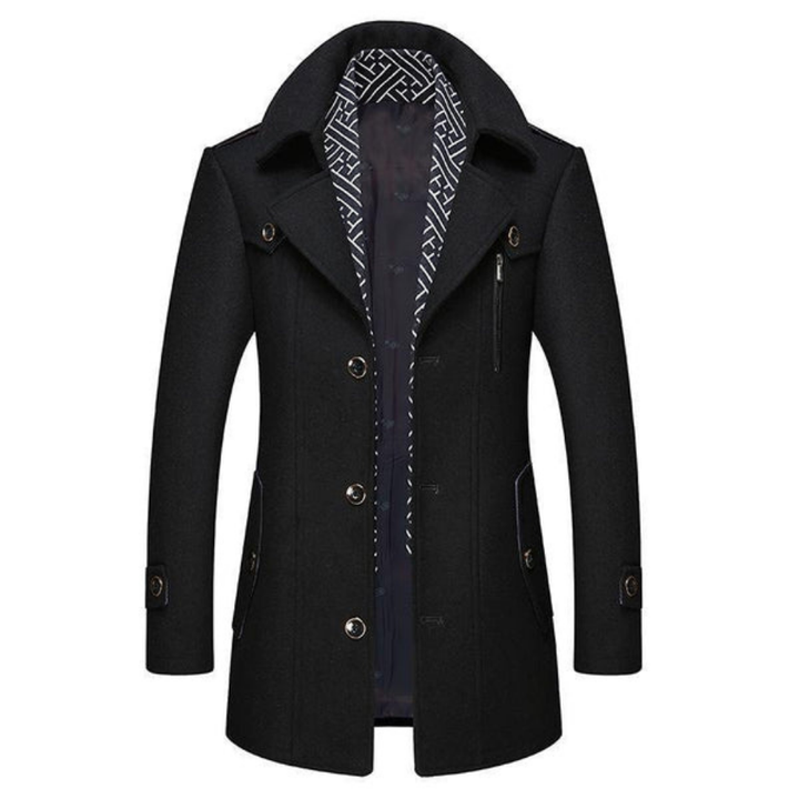 Levoire | Manteau Élégant Pour Homme Pour Les Jours Frais Noir