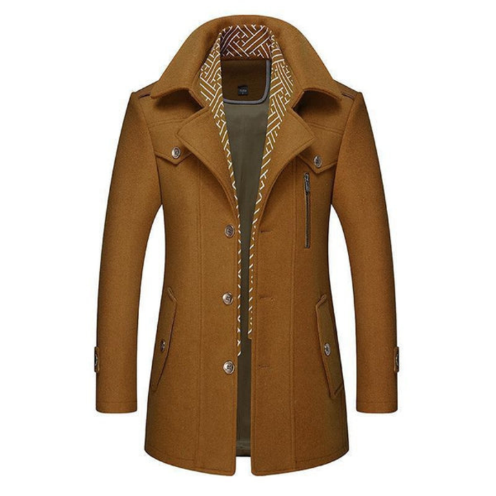 Levoire | Manteau Élégant Pour Homme Pour Les Jours Frais Moutarde