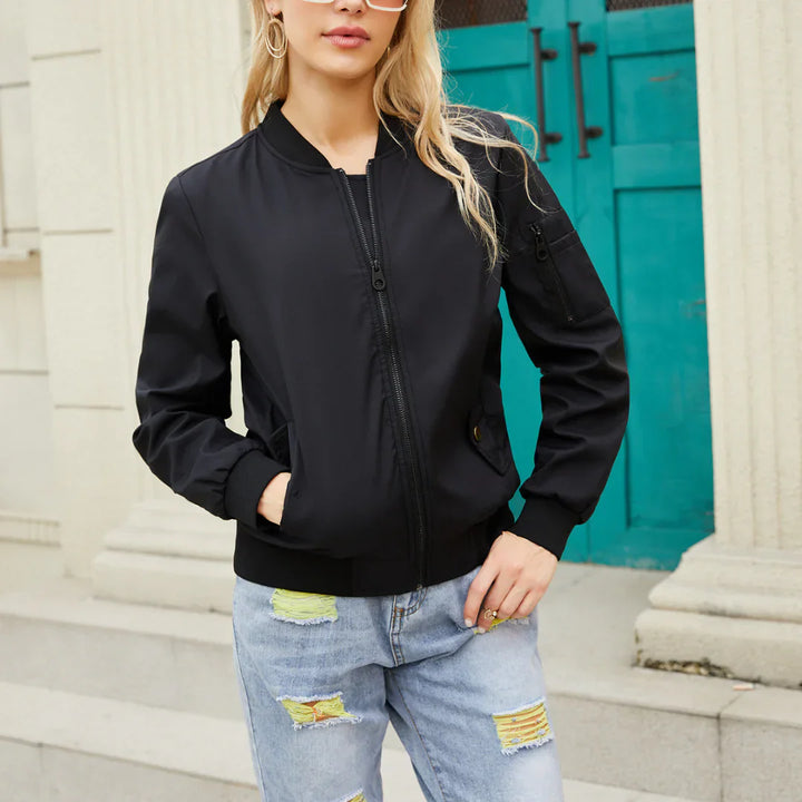 Levoire | Jacket - Veste Bomber Décontractée Pour Femmes Noir