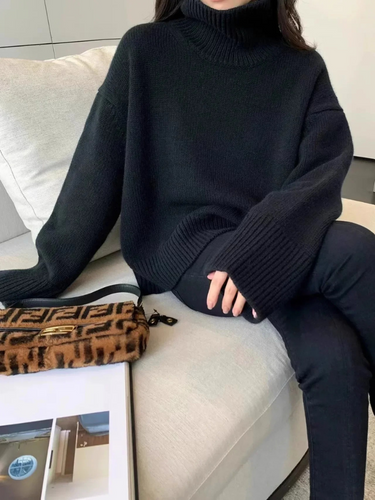 Levoire | Pull en tricot à col montant pour femmes en grandes tailles, Doux et Confortable