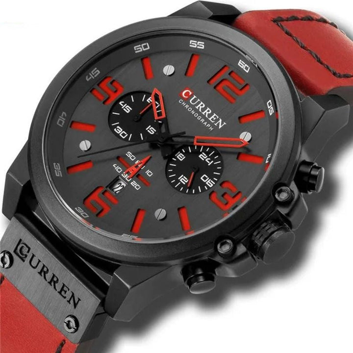 Levoire | Quartz Casual À La Mode Noir Rouge