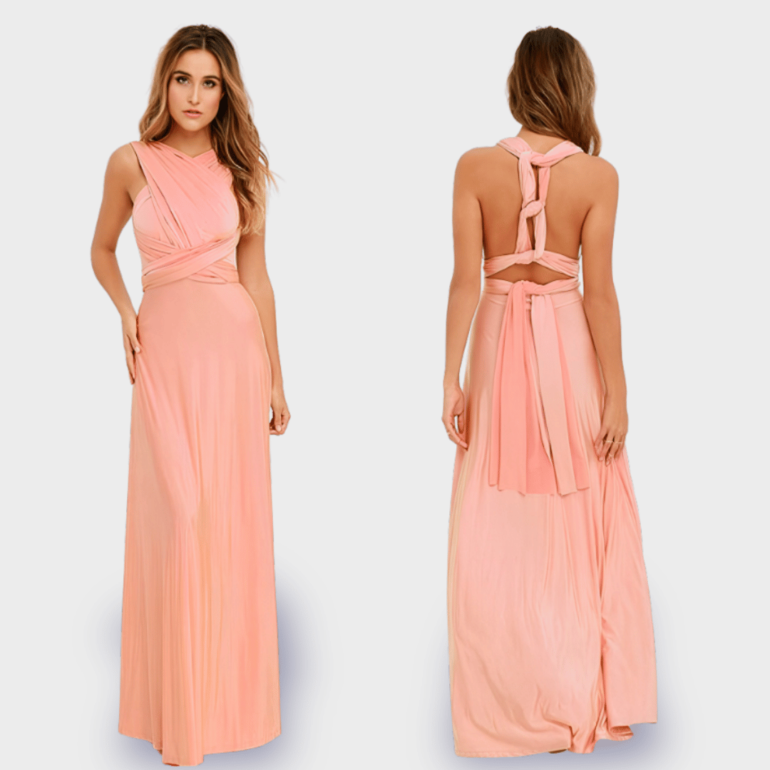 Levoire | Robe Portefeuille En Tissu Premium Pour Des Apparitions Élégantes Rose