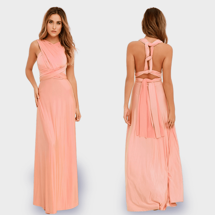 Levoire | Robe Portefeuille En Tissu Premium Pour Des Apparitions Élégantes Rose