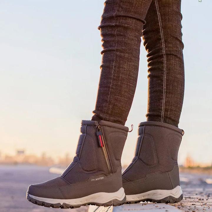 Levoire | Bottes de neige doublées antidérapantes avec zip latéral