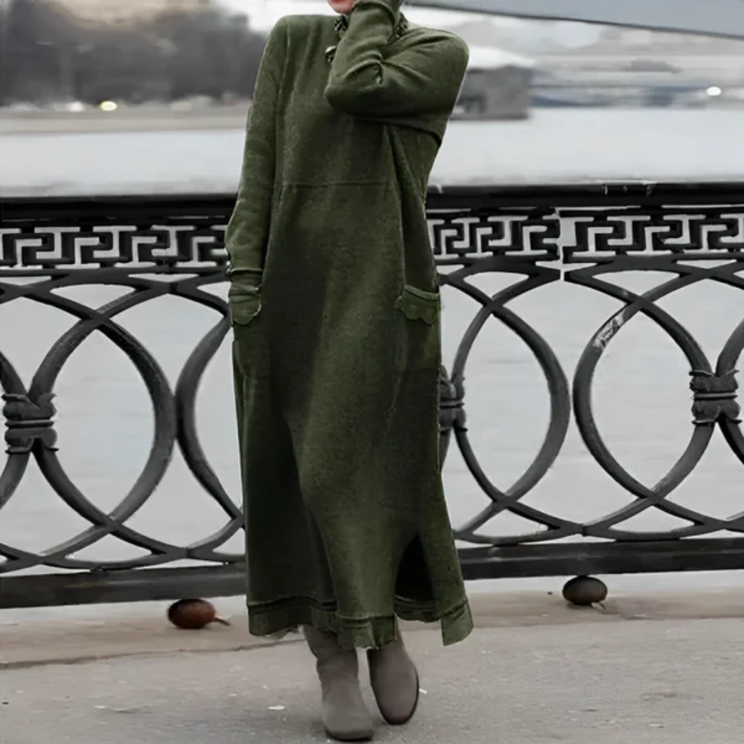 Levoire | Maxi robe à manches longues pour femmes Vert