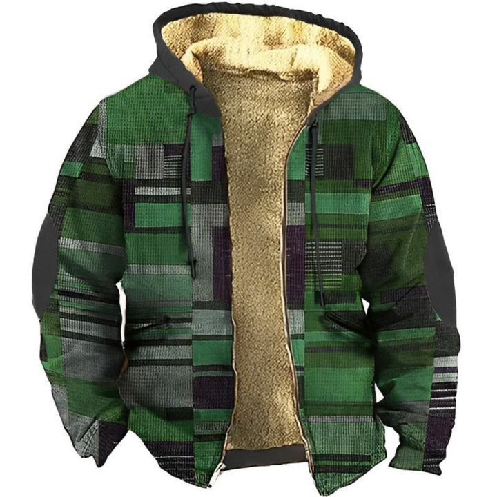 Levoire | Veste en polaire colorée avec capuche Vert
