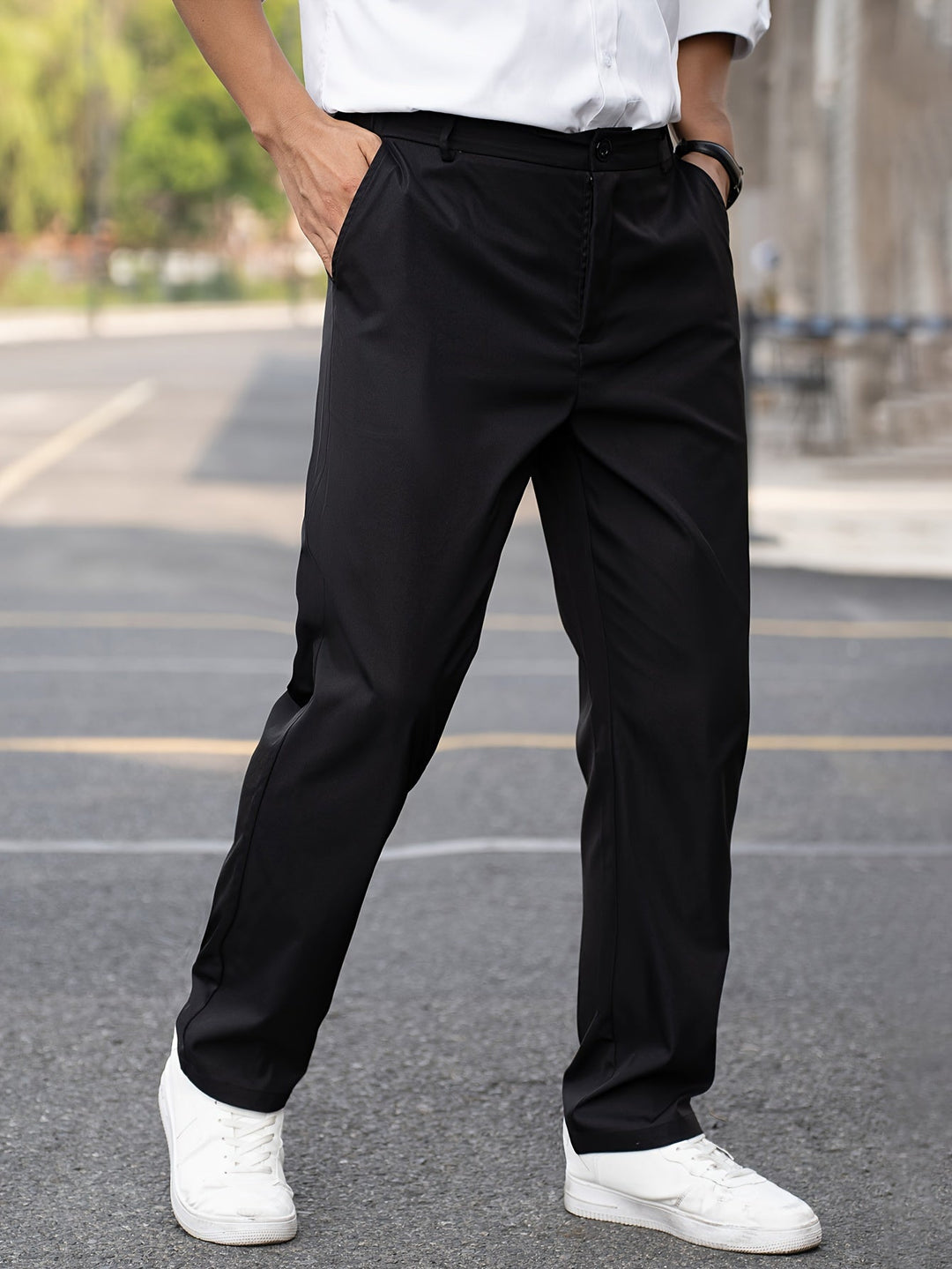 Levoire | Pantalon De Magasin De Vêtements Slim Fit Polyvalent