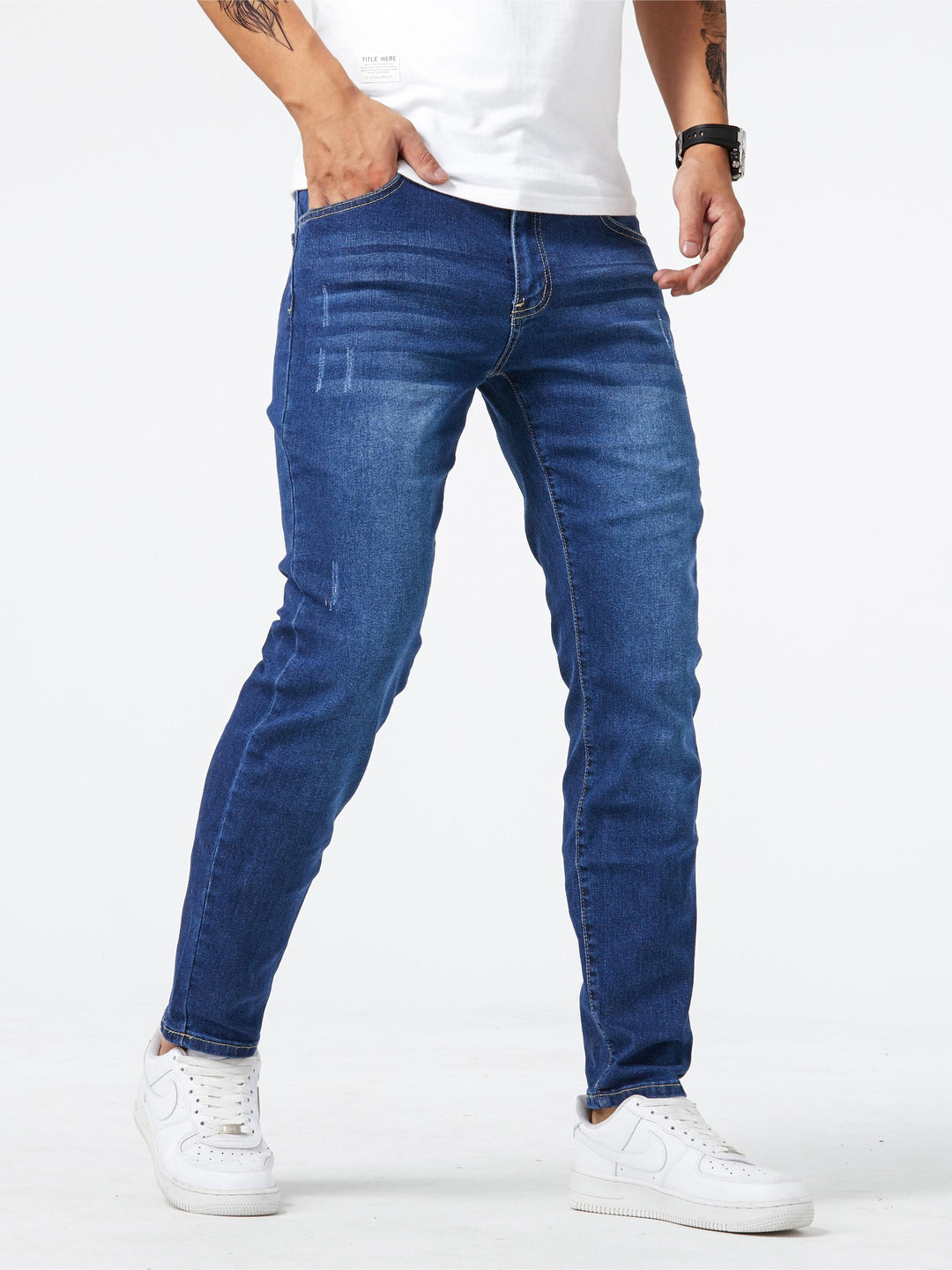 Levoire | Slim Fit Stretch Jeans Im Streetstyle Denim Bleu