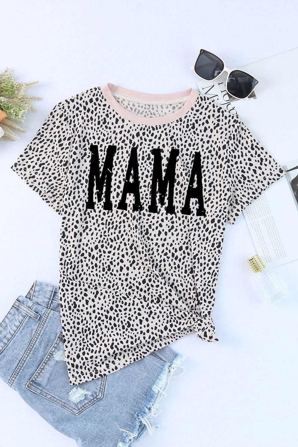 Levoire | MAMA Imprimé Lagd Col Rond Manches Courtes T-shirt