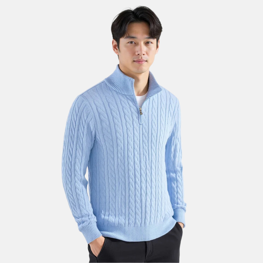 Levoire | Pull En Tricot De Luxe Avec Fermeture Éclair Moderne