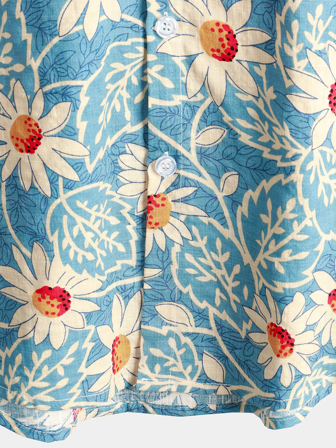 Levoire | Chemise En Coton Fleuri À Manches Courtes