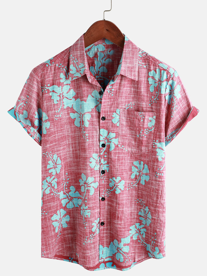 Levoire | Chemise À Motifs Floraux Hawaïens Rot