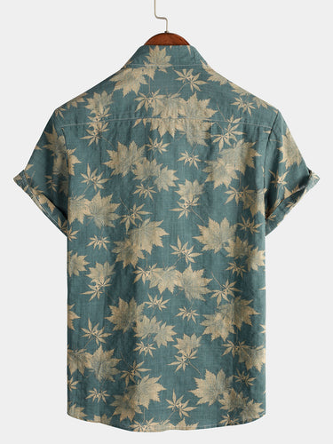 Levoire | Chemise En Coton À Motif De Feuille D'Érable