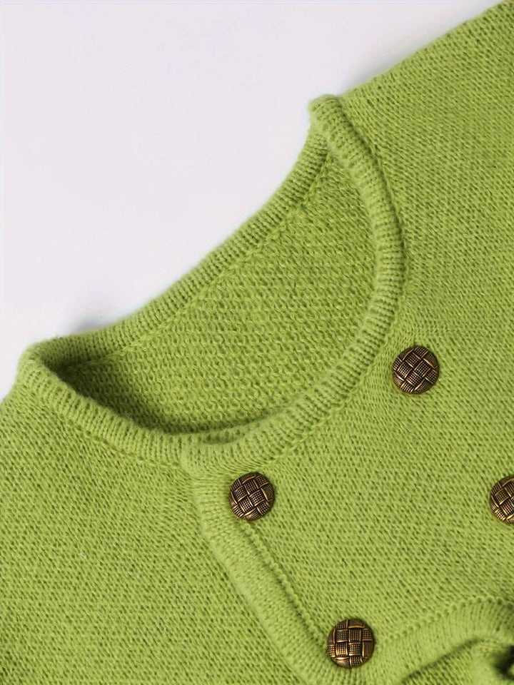 Levoire | Élégant Gilet Tricoté Uni Avec Double Boutonnage Pour Femmes