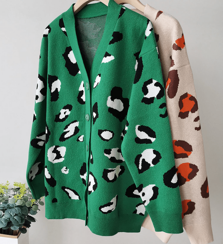 Levoire | Veste En Tricot Colorée Tendance Avec Boutons Pour Femmes