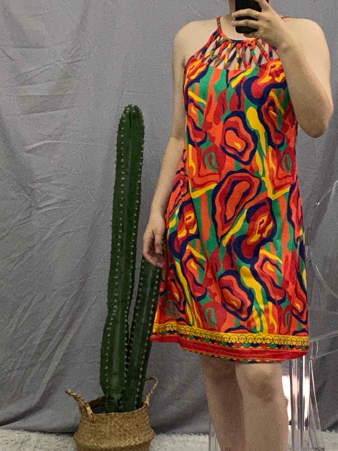 Levoire | Robe sans manches multicolore