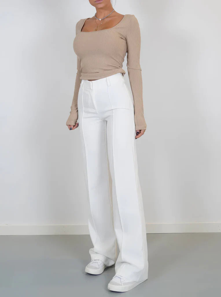 Levoire | Pantalon Slim Fit Femme Blanc