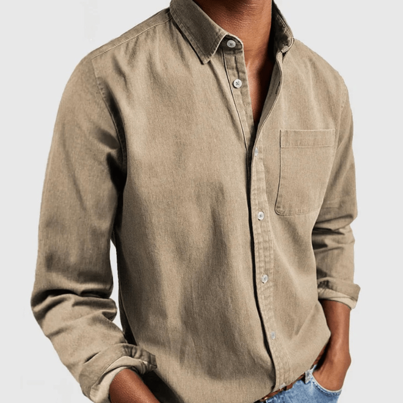 Levoire | Chemise D'Été Pour Homme À Manches Longues Braun