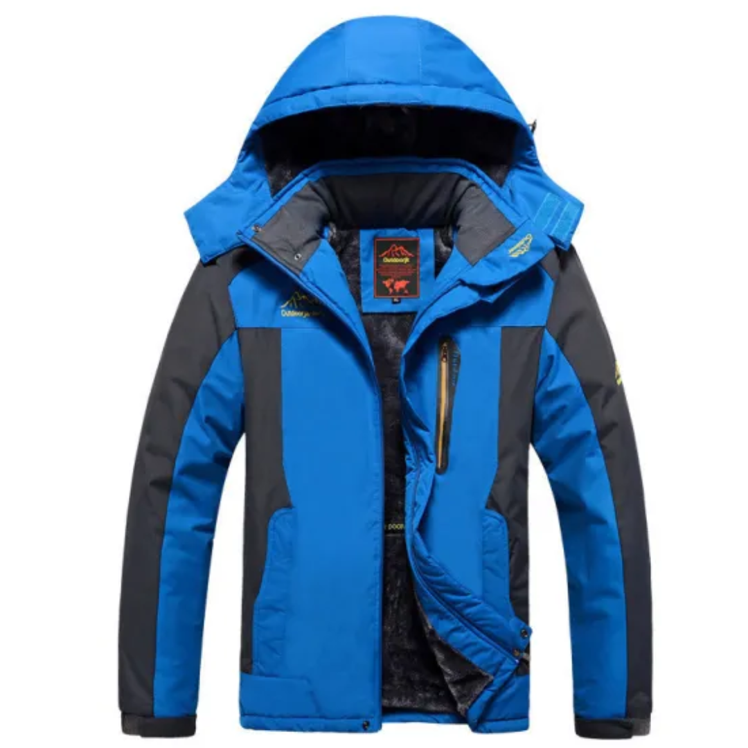 Levoire | Veste pour hommes imperméable chaude avec capuche Bleu