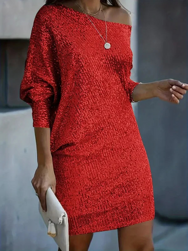 Levoire | Robe mini femme Robe de soirée avec sequins contrastants pour femmes