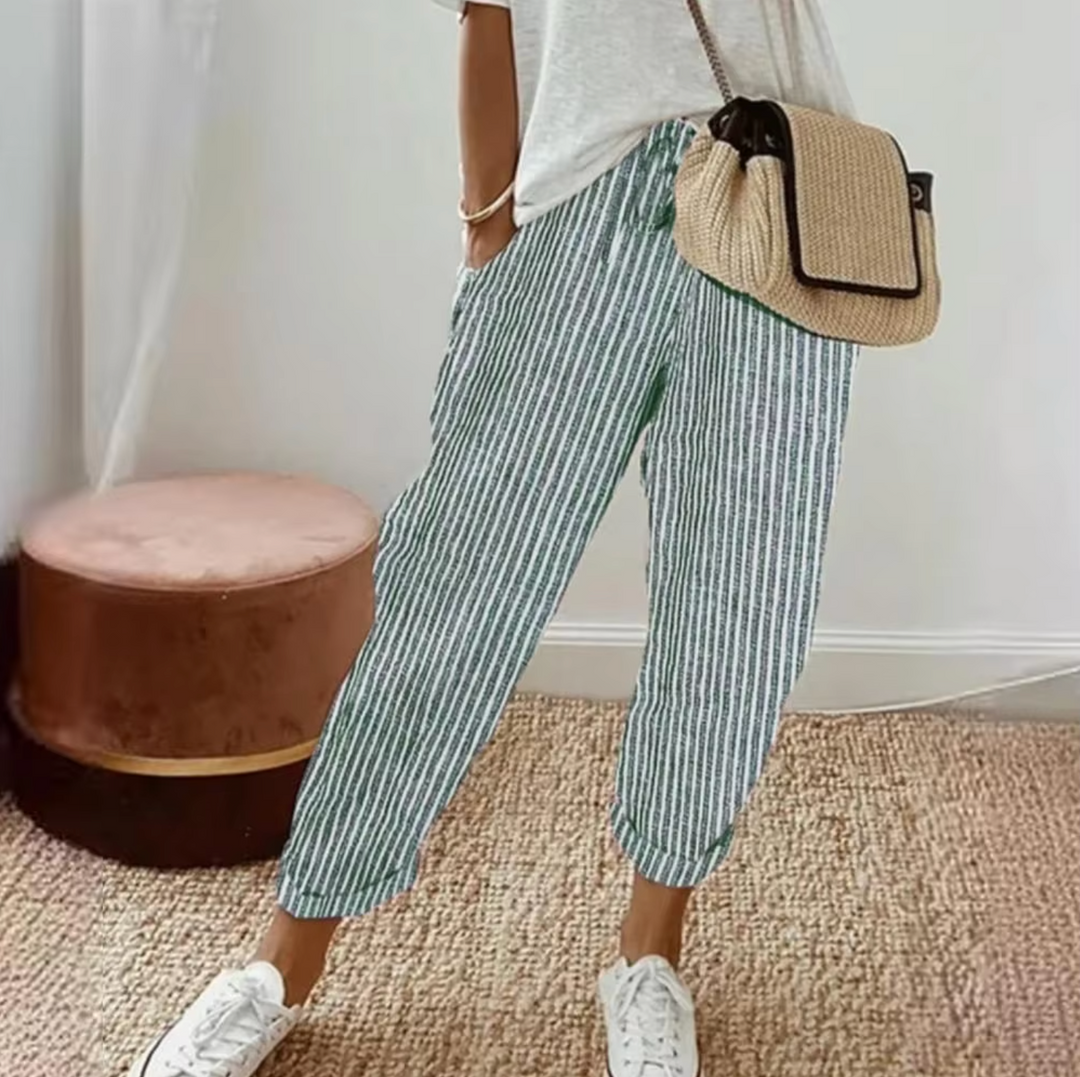 Levoire | Pantalon De Loisir Rayé Vert