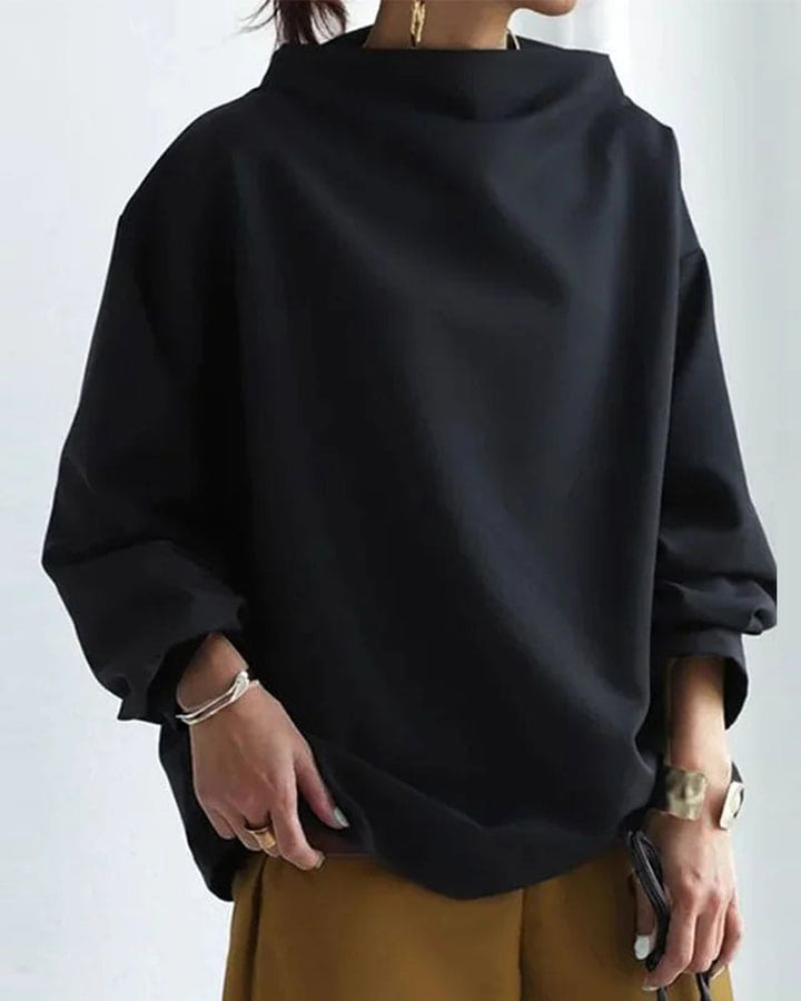 Levoire | Chemisier Femme Avec Coupe Lâche Et Manches Longues Noir