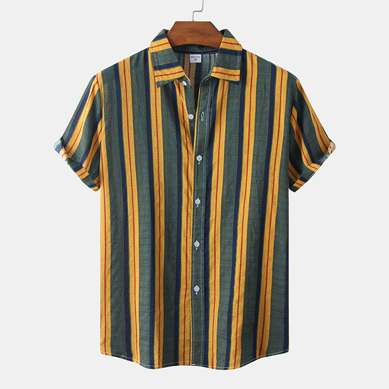 Levoire | Chemise Courte Manche FR Hommes Jaune