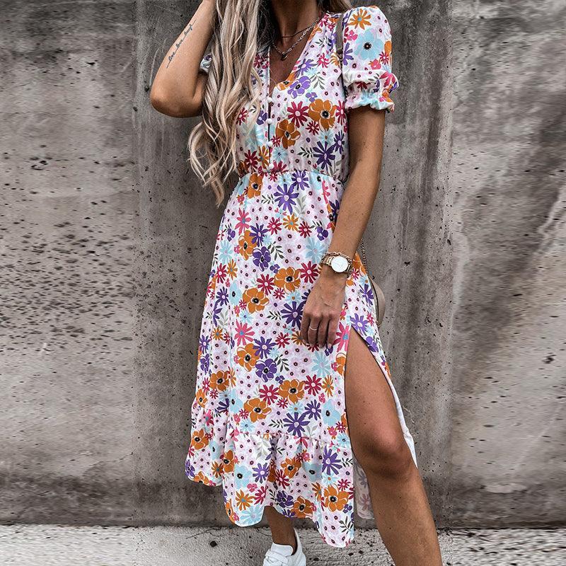 Levoire | Robe Mi-Longue Pour Femmes Léger Chaud Uni Multicolore