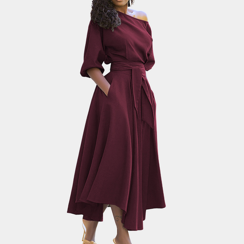 Levoire | Robe pour femmes asymétrique confortable avec ceinture à la taille