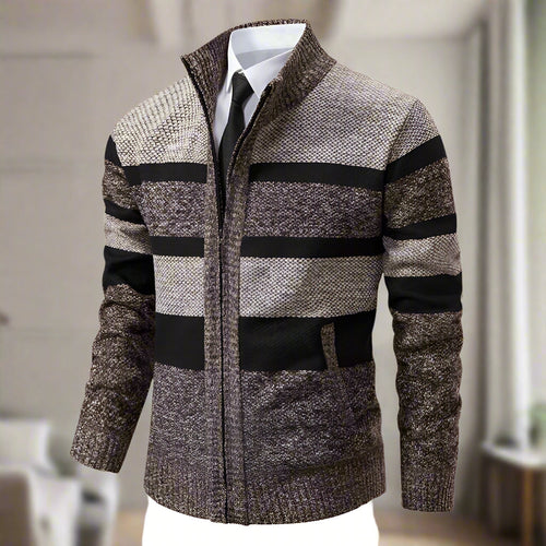 Levoire | Pull Pour Hommes Avec Zip Et Col Montant