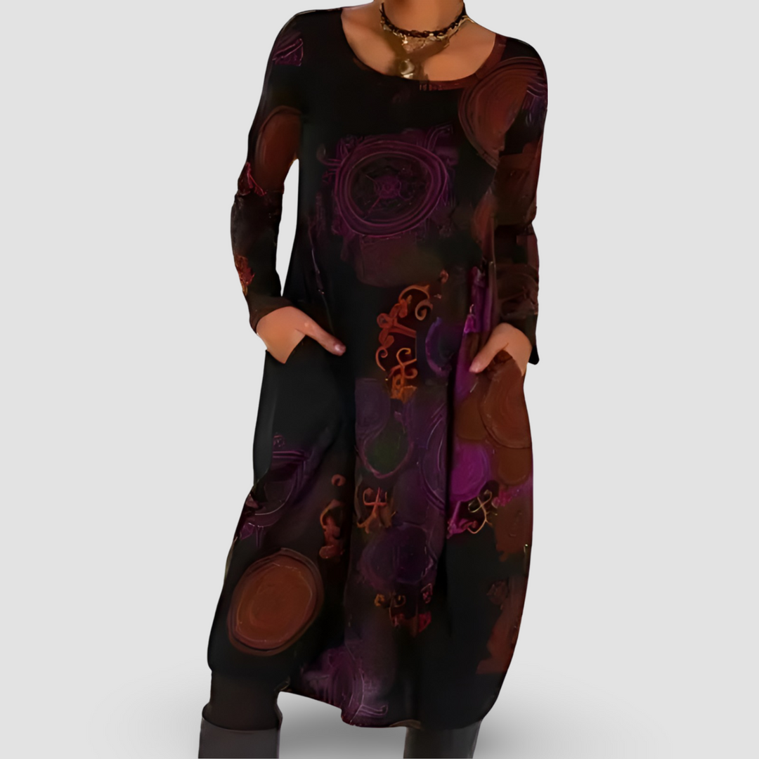 Levoire | Robe D'Hiver À L'Élégance Bohème Rouge