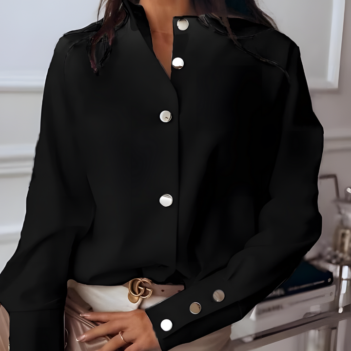 Levoire | Chemise Boutonné Pour Femme | Occasionnel Noir