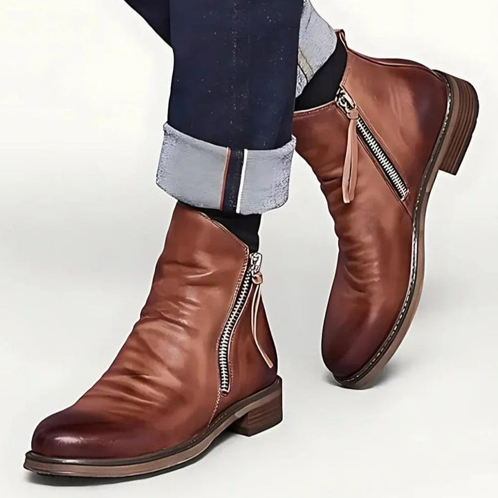 Levoire | Lighter Heeled Shoes With Zipper Braun