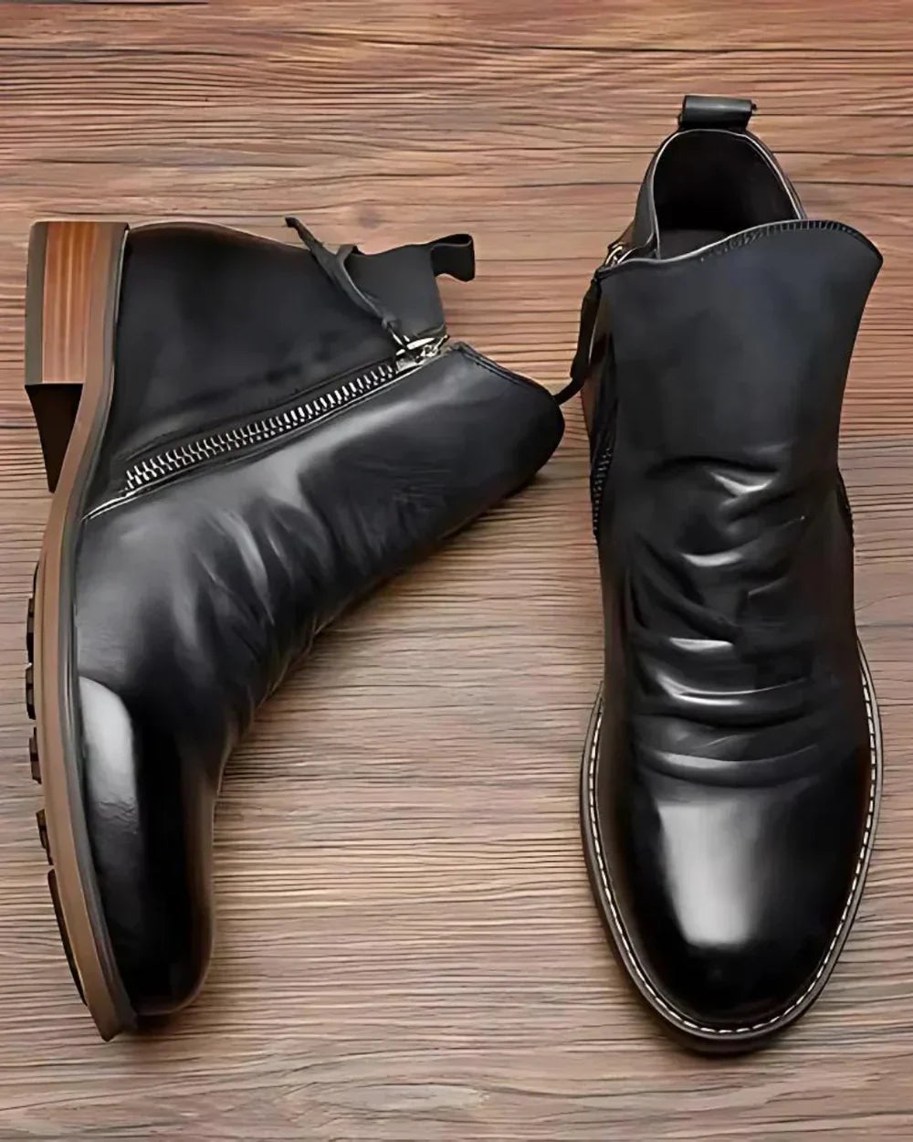 Levoire | Bottes En Cuir Avec Fermeture Éclair Sur Le Côté