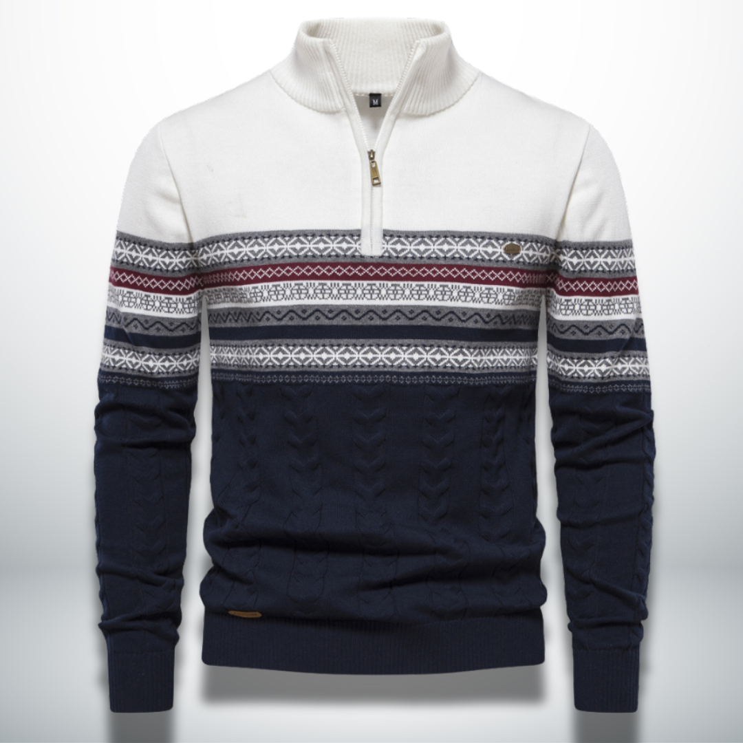 Levoire | Pull en coton pour homme fini Blanc