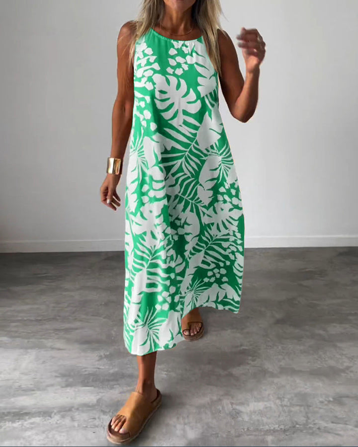 Levoire | Robe V-Aukko Sans Épaules Dos Dégagé Vert