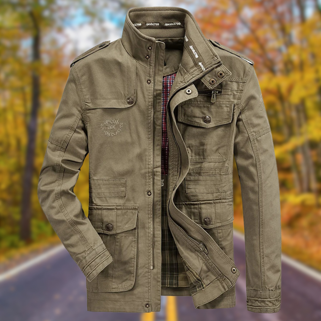 Levoire | Veste d'hiver avec fermeture éclair Caki