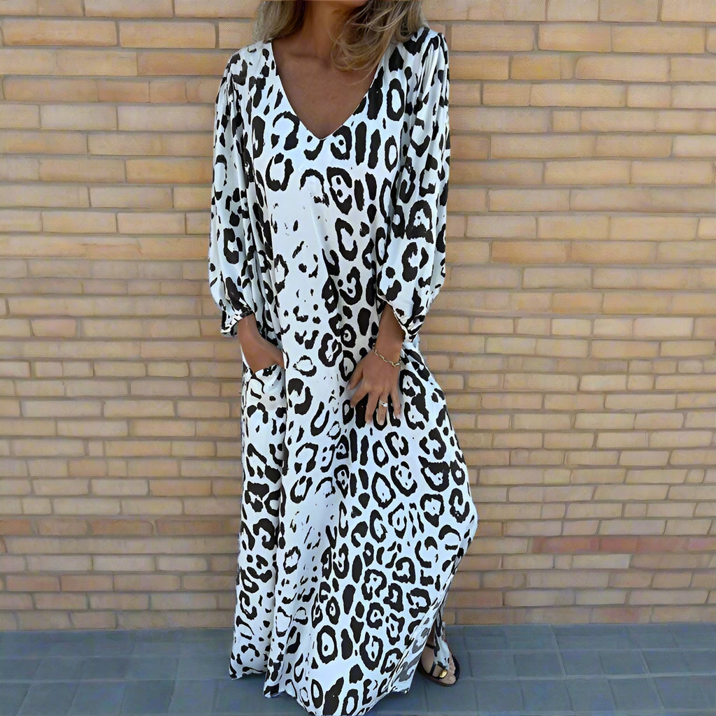 Levoire | Robe De Vendange Longue Avec Un Design Unique Pour Femmes