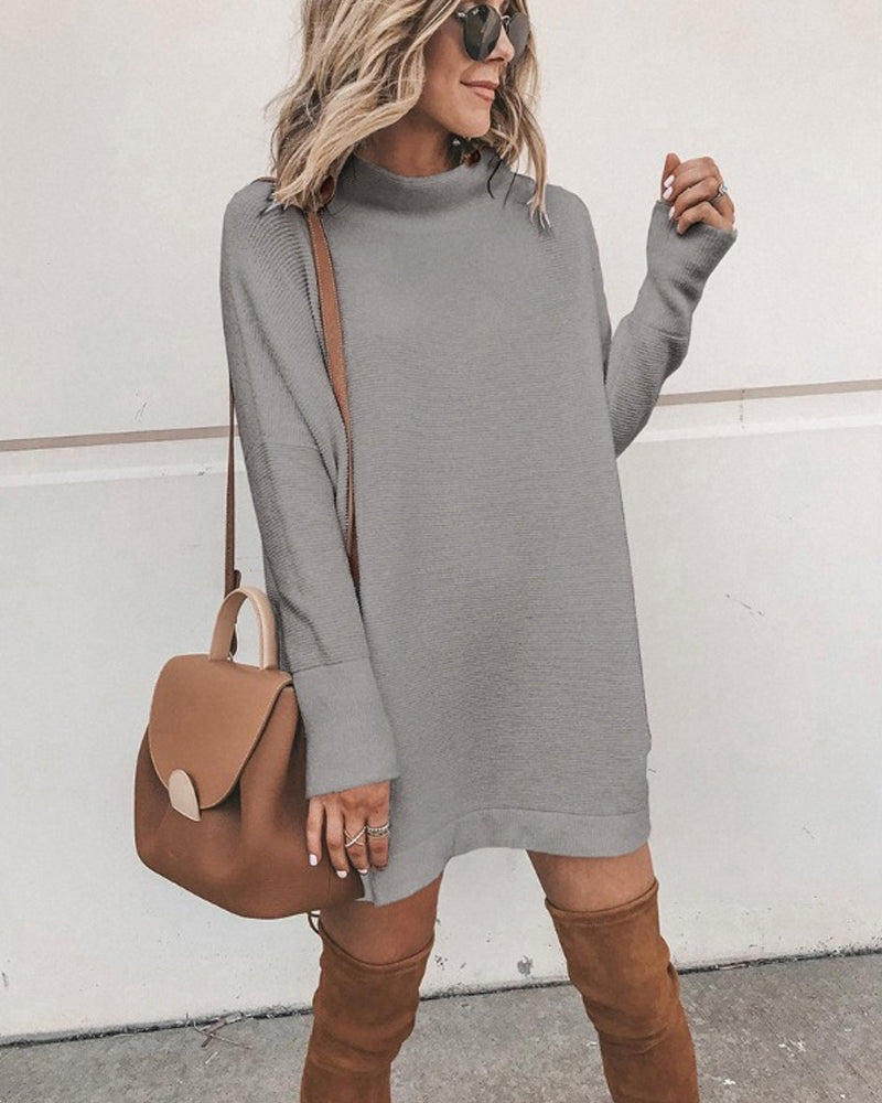 Levoire | Robe Mini Sans Manches Col Montant Loose Gris