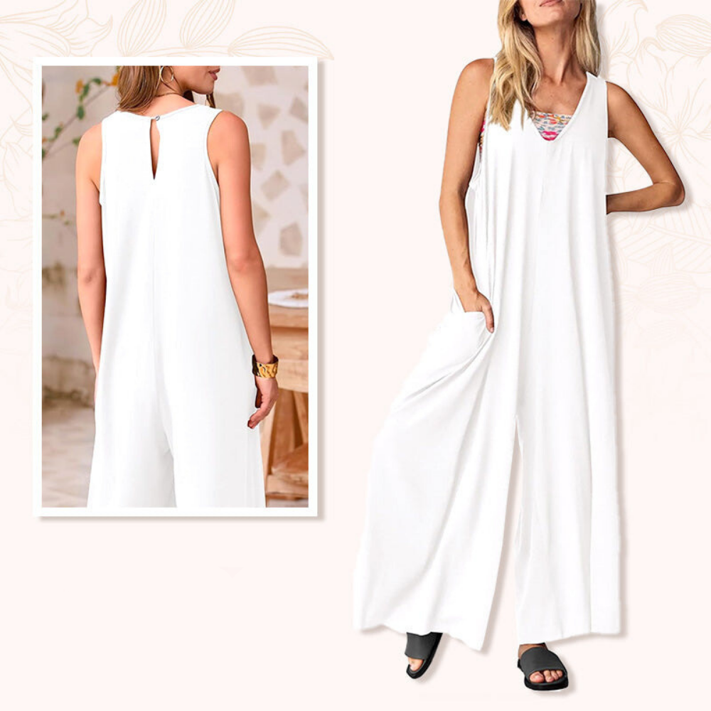 Levoire | Notre Combinaison Classique Encolure En V Blanc