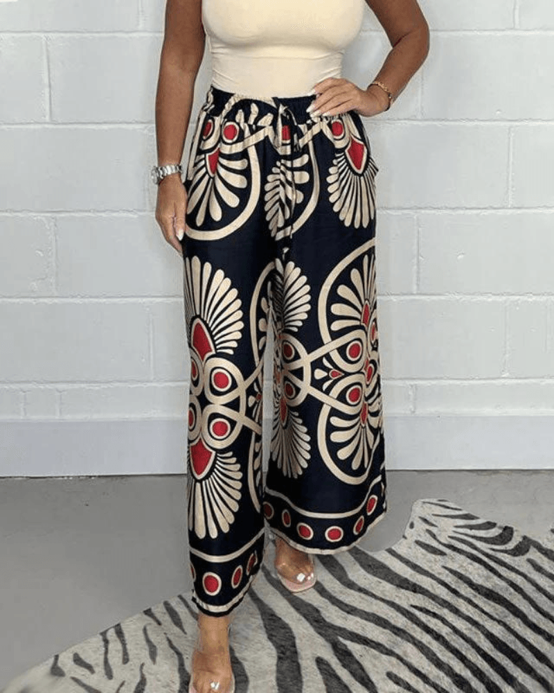 Levoire | Pantalons Imprimés Pour Femmes Noir