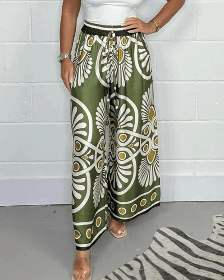 Levoire | Pantalons Imprimés Pour Femmes Vert olive