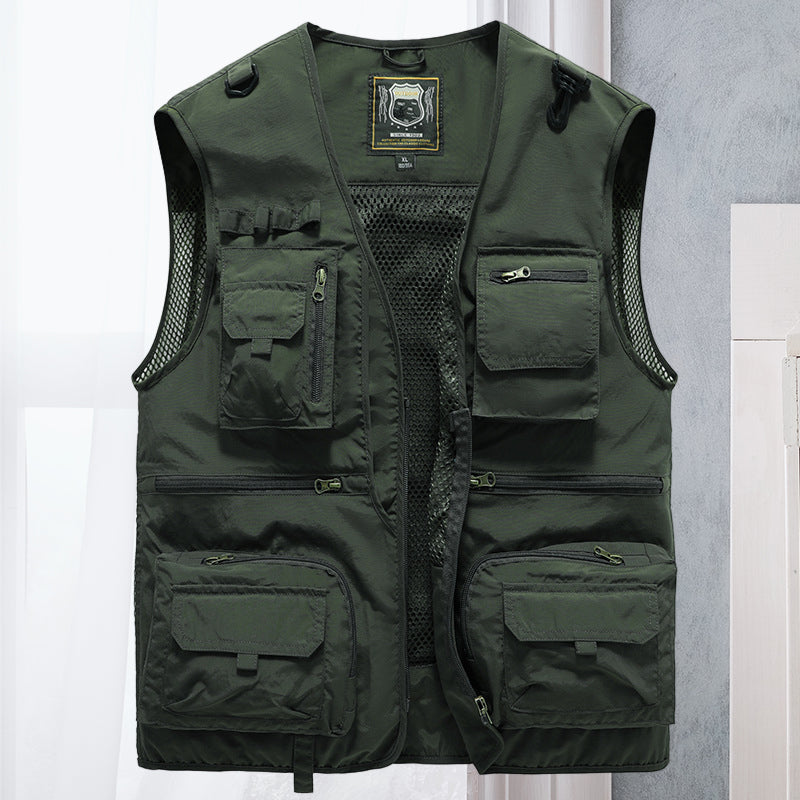 Levoire | Sac De Ceinture Mesh Poche Tactique Gilet Vert olive